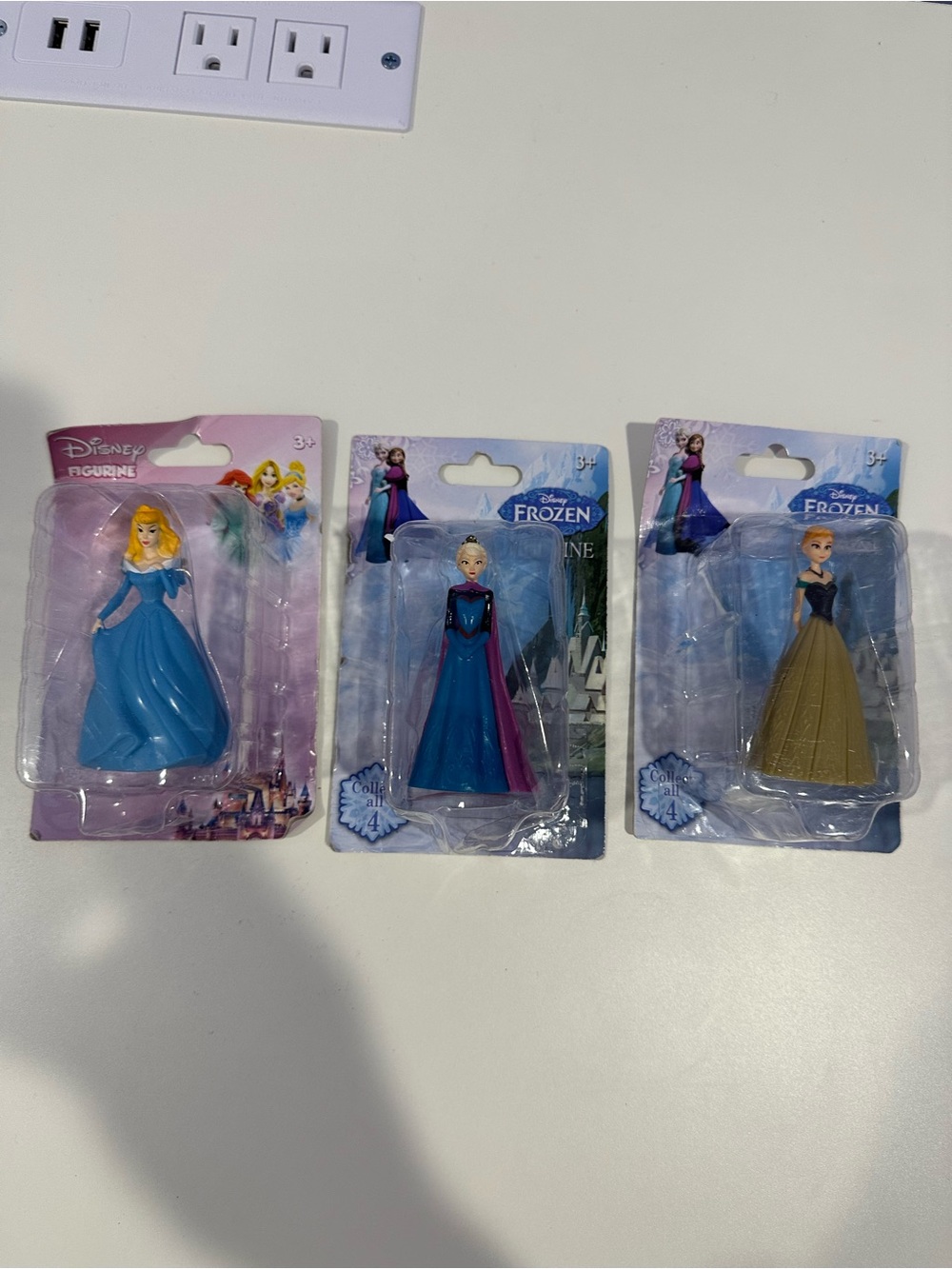 Disney Princess & Frozen Mini Figurines - Blue, Teal, Gold